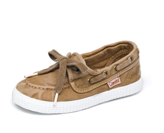 Cienta Nautico Beige 洗水啡帆船鞋 (EU24-29)