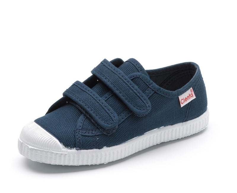 Cienta Double Velcro Toecap Shoes 深藍雙魔術帶帆布鞋 (EU24-29)