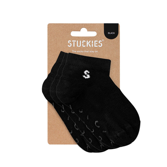 Stuckies 防滑短襪 (3件裝) - Black
