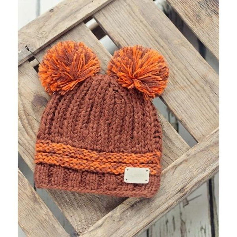 Blade and Rose Brown Double Bobble Hats 啡色嬰兒冷帽-Blade and Rose-shopababy
