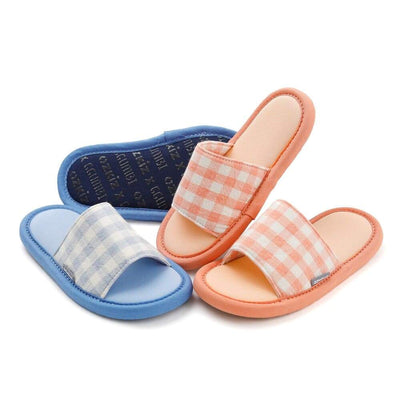 Ozkiz [Mini and Me] 'Checkered' Indoor Noise Reducing Slippers - Made in Korea