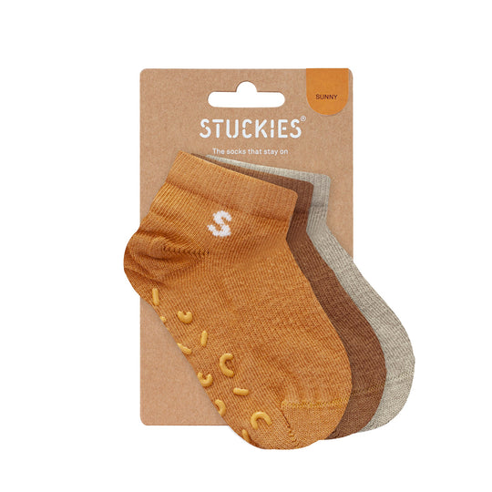Stuckies 防滑短襪 (3件裝) - Sunny