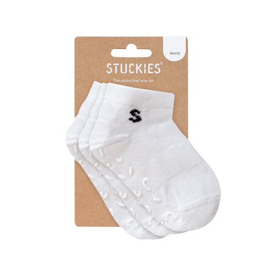 Stuckies 防滑短襪 (3件裝) - White