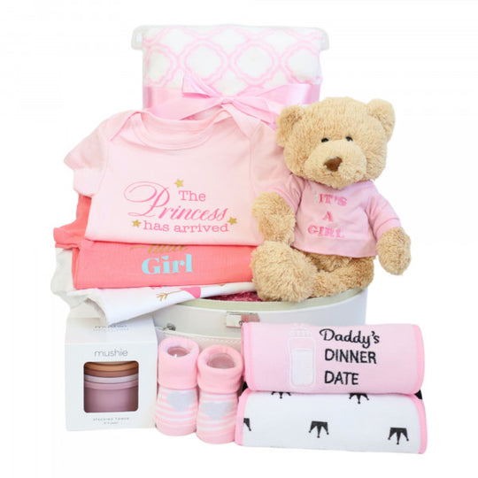 Shopa Baby 粉紅小熊禮物籃 BH216