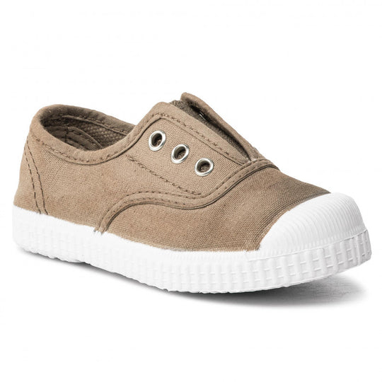 Cienta Toecap Beige Toecap榛子啡帆布鞋