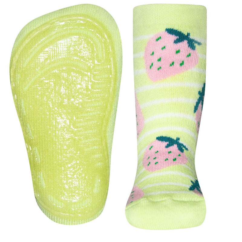 Ewers Yellow Strawberry Anti Slip Socks 黃色士多啤梨嬰兒防滑襪(9-12m/4-6y)