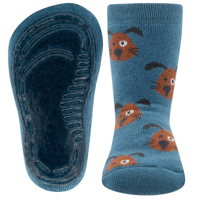 Ewers Blue Puppy Anti Slip Socks 藍色小狗防滑襪
