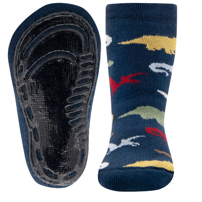 Ewers Navy Dino Anti Slip Socks 深藍色恐龍防滑襪