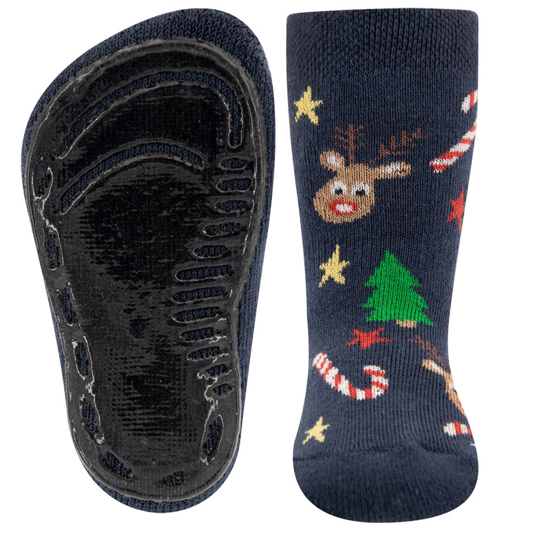 Ewers reindeer Anti Slip Socks 深藍馴鹿聖誕防滑襪