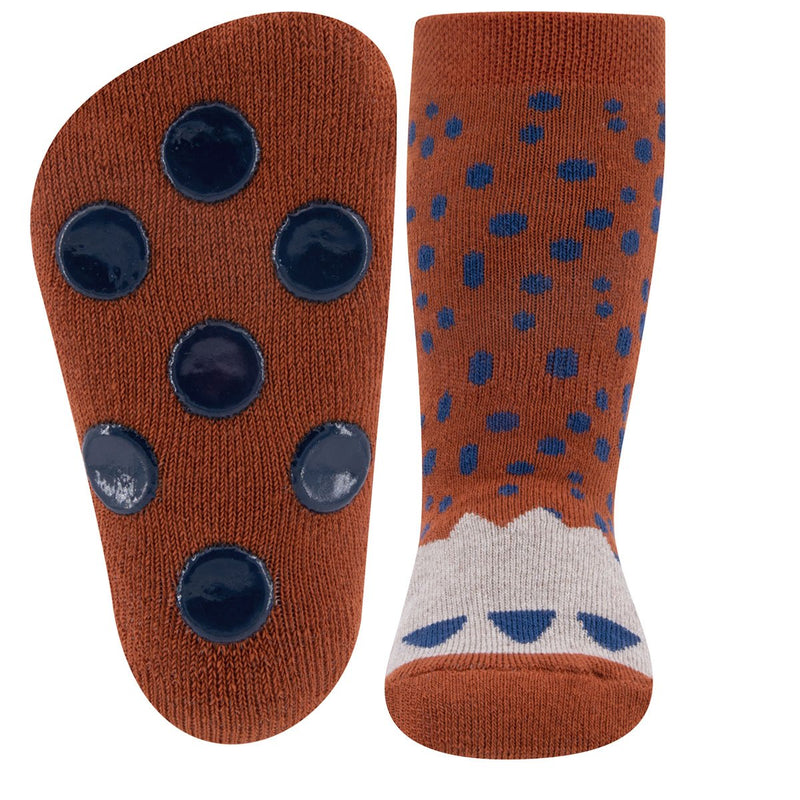 Ewers Brown Bear Anti Slip Socks - Two Pairs 小啡熊粒粒防滑襪 2對 (可穿鞋) - (1-2y)