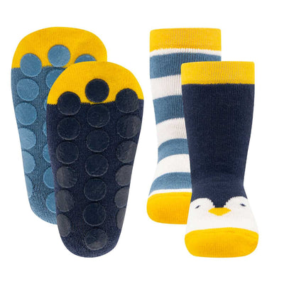 Ewers Yellow Penguin Anti Slip Socks 黃色小企鵝防滑襪 (2對）
