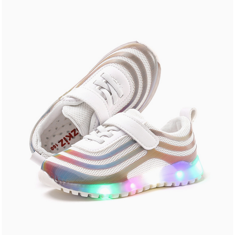 Ozkiz White "Hologram" LED Sneakers (Size 140-180)