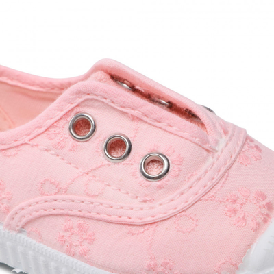 Cienta Embroidered Toecap Pink粉色提花Toecap帆布鞋 (EU22-40)