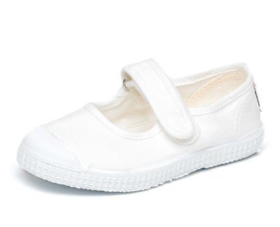 Cienta Mary Jane Toecap White 白色魔術貼Toecap帆布鞋 (EU24-30)