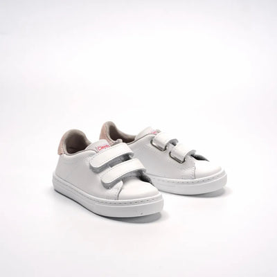 Cienta White/Piel Velcro Sneakers 白色淺粉紅魔術貼波鞋 (EU25-32)