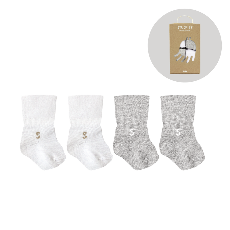 Stuckies Newborn Socks 初生嬰兒襪四件禮合裝 - Basics