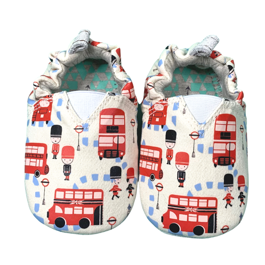JplusJ Bus Vanilla Organic Baby Shoes 米白巴士有機棉學步鞋