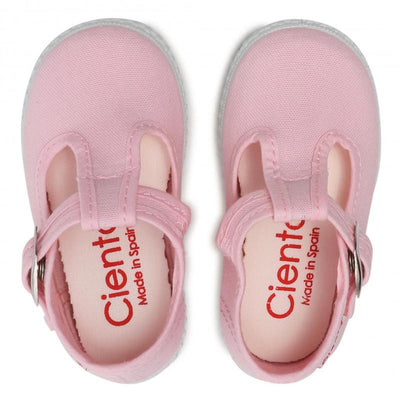 Cienta T Bar Baby Pink (Rosa) 粉紅T字帆布鞋"啪鈕"(EU22/26)