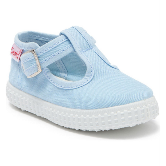 Cienta T Bar Baby Blue (Celeste) 粉藍T字帆布鞋 (EU22-26)