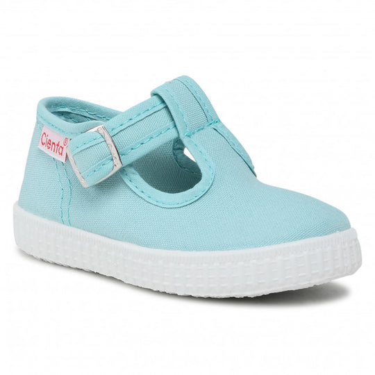 Cienta T Bar Opalo 湖水藍T字帆布鞋(EU22-26)