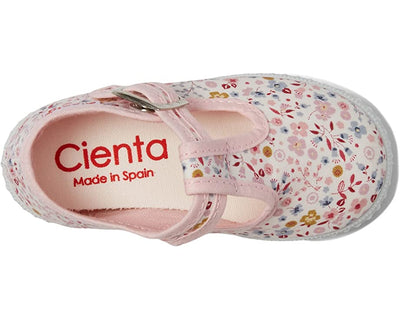 Cienta T Bar Floral Baby Pink (Rosa) 粉紅碎花T字帆布鞋 (EU22-27)