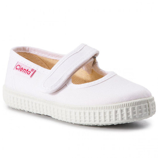 Cienta Mary Jane Blanco 白色搭帶魔術貼西班牙帆布鞋 (EU23-30)
