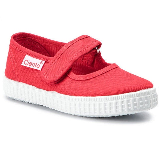 Cienta Mary Jane Rojo 紅色搭帶魔術貼西班牙帆布鞋 (EU24-30)