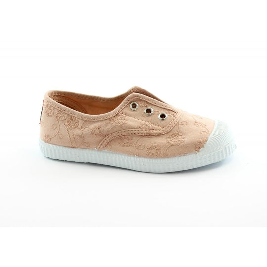 Cienta Embroidered Toecap Peach 蜜桃提花Toecap帆布鞋 (EU30)