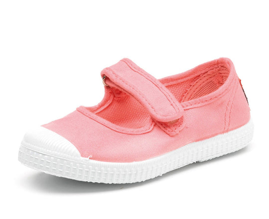 Cienta Mary Jane Toecap Rosa Misty 粉紅色魔術貼Toecap帆布鞋 (EU24-29)