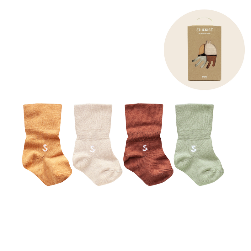 Stuckies Newborn Socks 初生嬰兒襪四件禮合裝 - Dusk