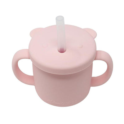 Glitter & Spice Silicone Bear Cup - Delicate Pink