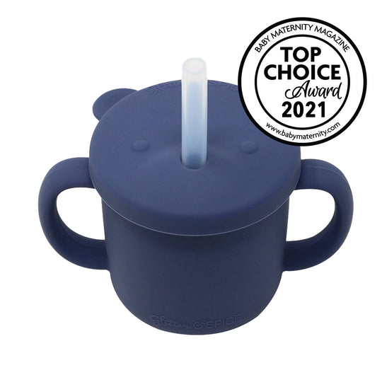 Glitter & Spice Silicone Bear Cup - Mid Night Blue