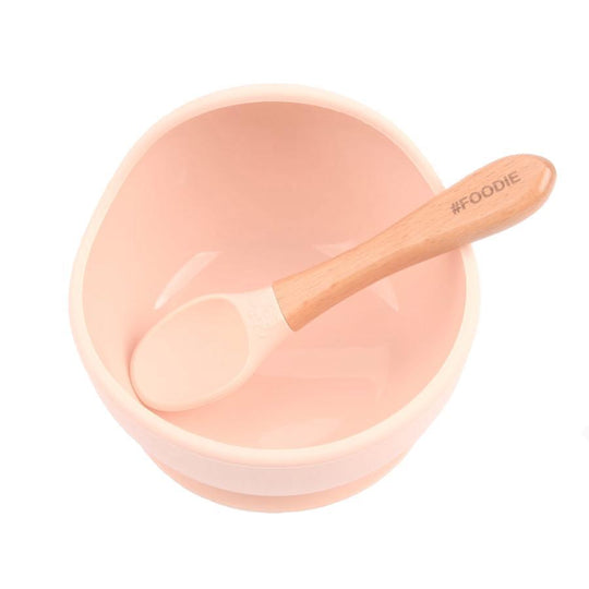 Glitter & Spice Silicone Bowl + Spoon Set - Blush
