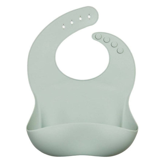 Glitter & Spice Silicone Food Bib - Sage
