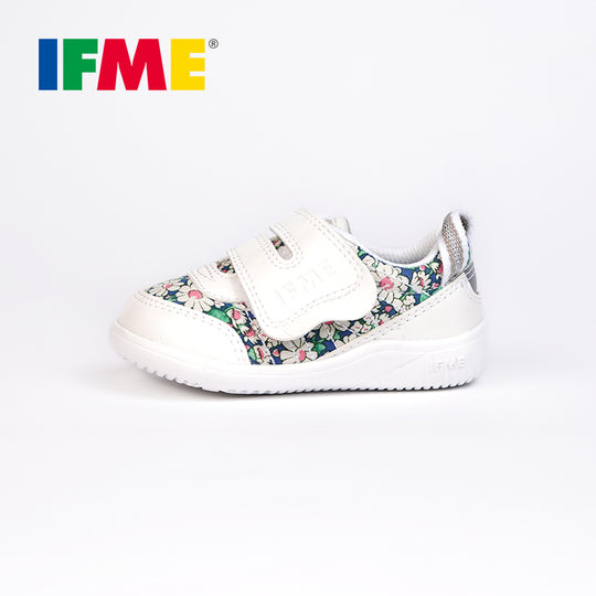 IFME 輕量系列 20-0803 嬰幼兒機能鞋 - 白色花花