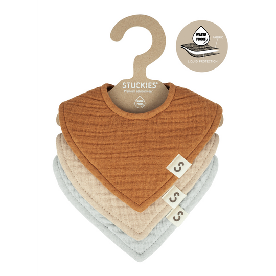 Stuckies 4層防漏口水巾(3件裝) - Lily