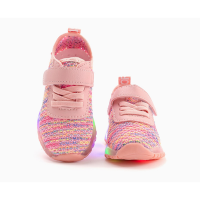 Ozkiz Pink "Pro Mile" LED Sneakers  (Size 140-180)