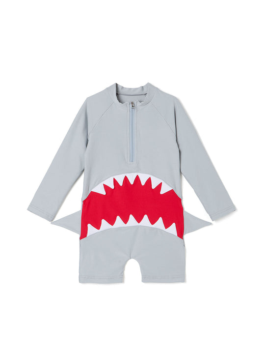 Ozkiz Grey Mega Shark Swim Set 灰色鯊魚防UV游泳套裝