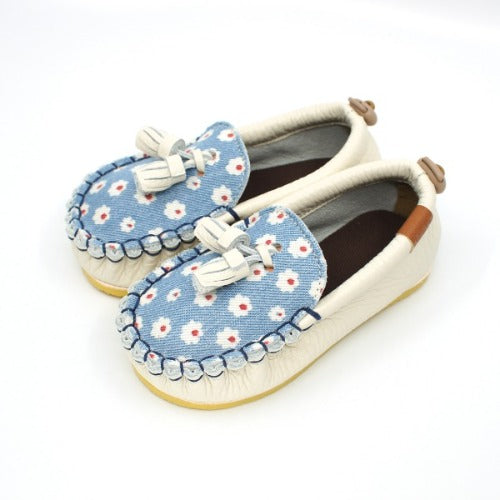 Oello Baby - Denim Flower Toddler Loafers (130-170)