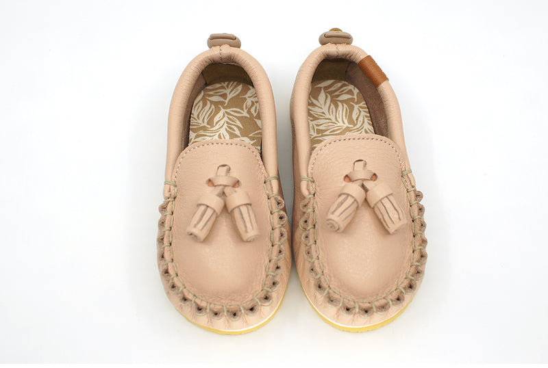 Oello Baby - Pink Beige Toddler Loafers