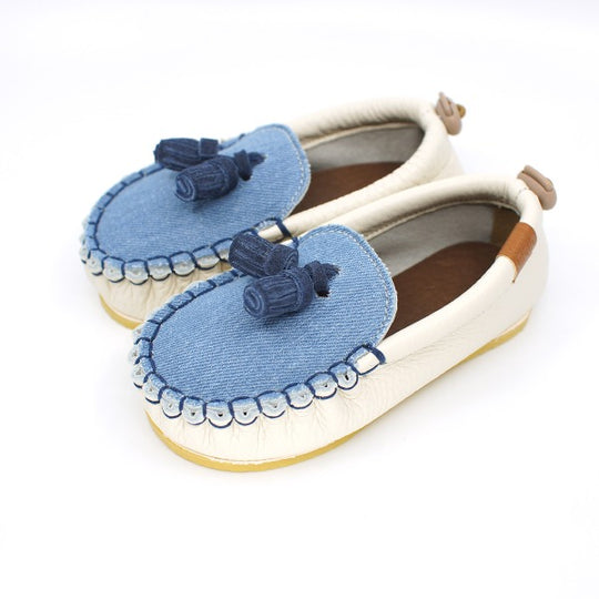Oello Baby - Cream Denim Loafers