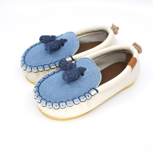 Oello Baby - Cream Denim Loafers