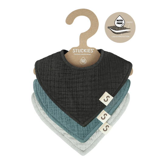 Stuckies 4層防漏口水巾(3件裝) - Rain