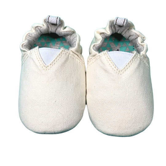 JplusJ Vanilla Organic Baby Shoes 米白有機棉學步鞋 (有橡筋）18-24M