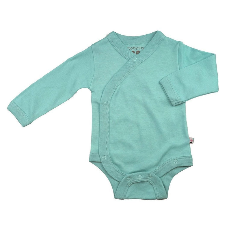 Baby Organic Kimono Bodysuit Plain Colors 嬰兒有機棉和尚衣(淨色)-Babysoy-shopababy