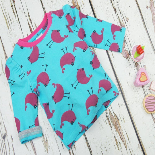 Blade and Rose Bird Princess Sleeve Cotton/Spandex Tee 小鳥全棉彈力嬰兒(公主袖)長袖衫 (0-6)