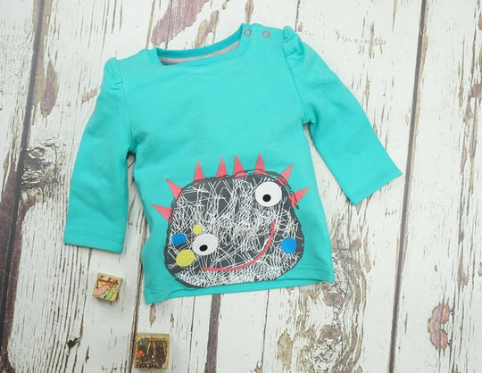 Blade and Rose Messy Monster Princess Sleeve Cotton/Spandex Tee 醜怪獸全棉彈力嬰兒(公主袖)長袖衫