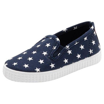 Cienta Navy White Star 藍底白星西班牙帆布鞋 (EU24)