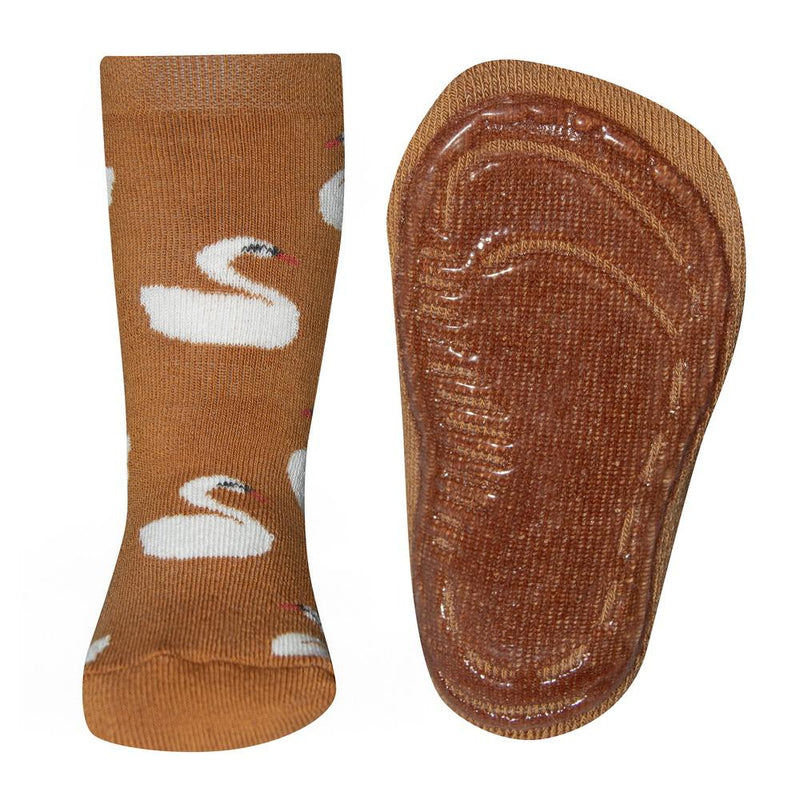Ewers Swan Cooper Brown Anti Slip Socks 德國橙銅色天鵝嬰兒防滑襪(12-18m)