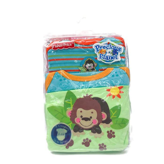 Fishers Price Newborn 100%全棉短袖夾衣 (3件1包)